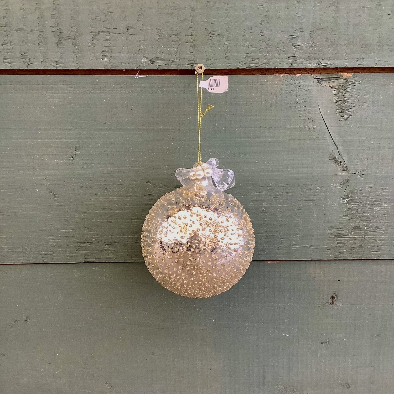 Ornament, Glass Silver And Gold