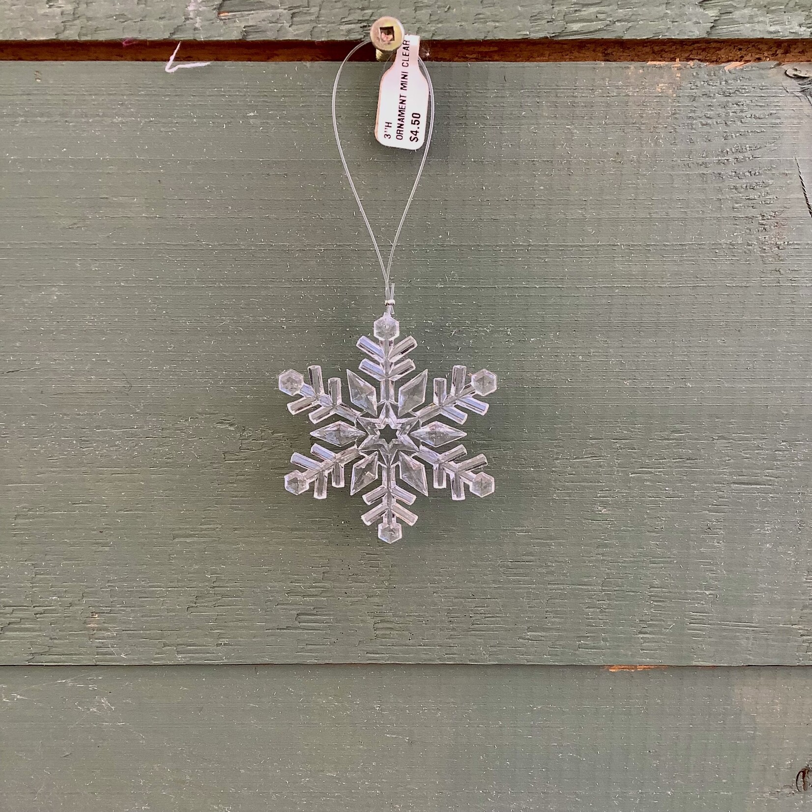 Ornament, Mini Clear Snowflake
