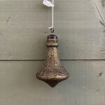 Shimmer Ornament, Dark Moss, Tear drop