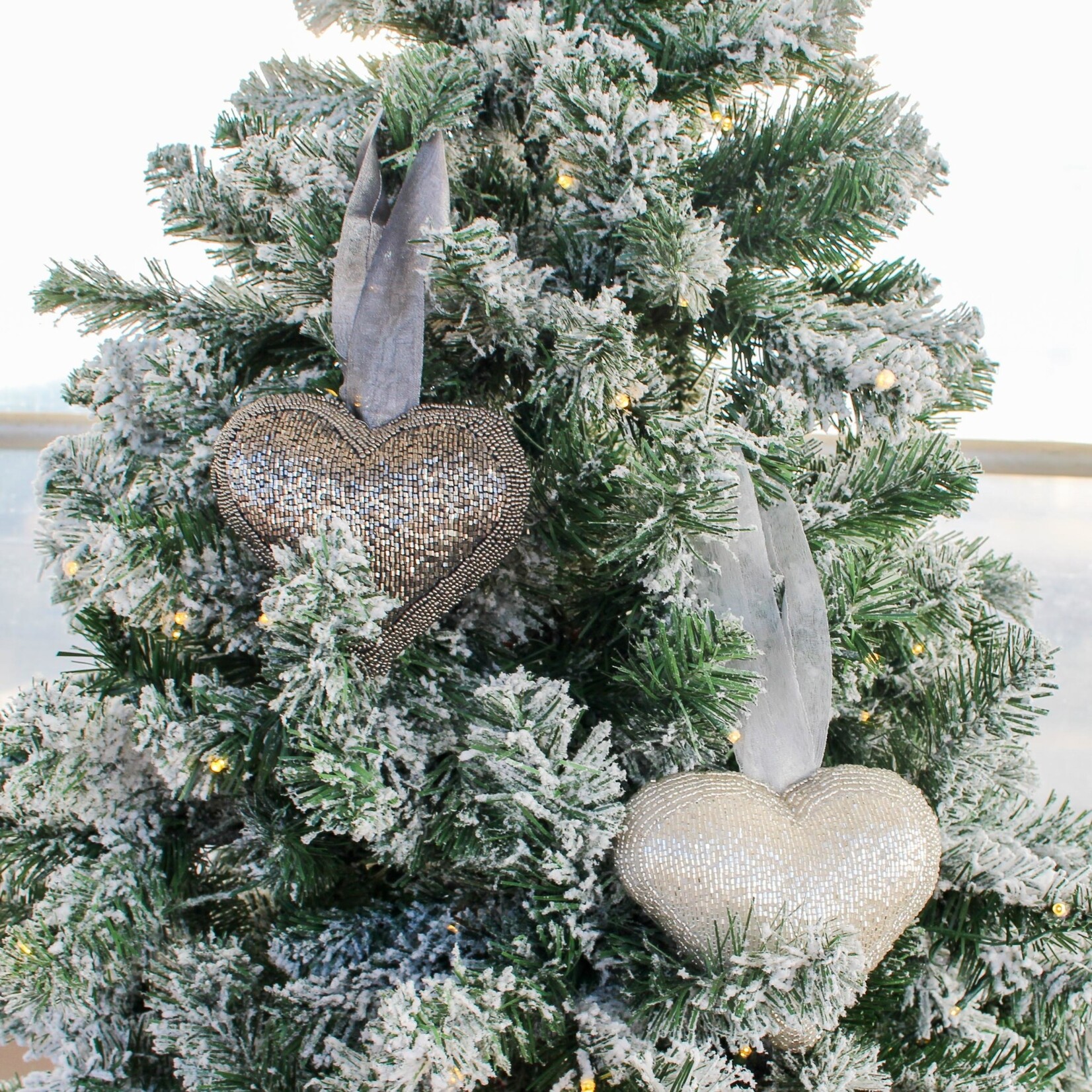 Ornament, Beaded Heart
