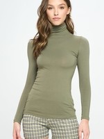 Scrunch Long Sleeve Fitted Turtleneck