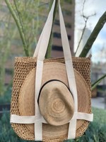 Straw Hat Carry Tote Bag