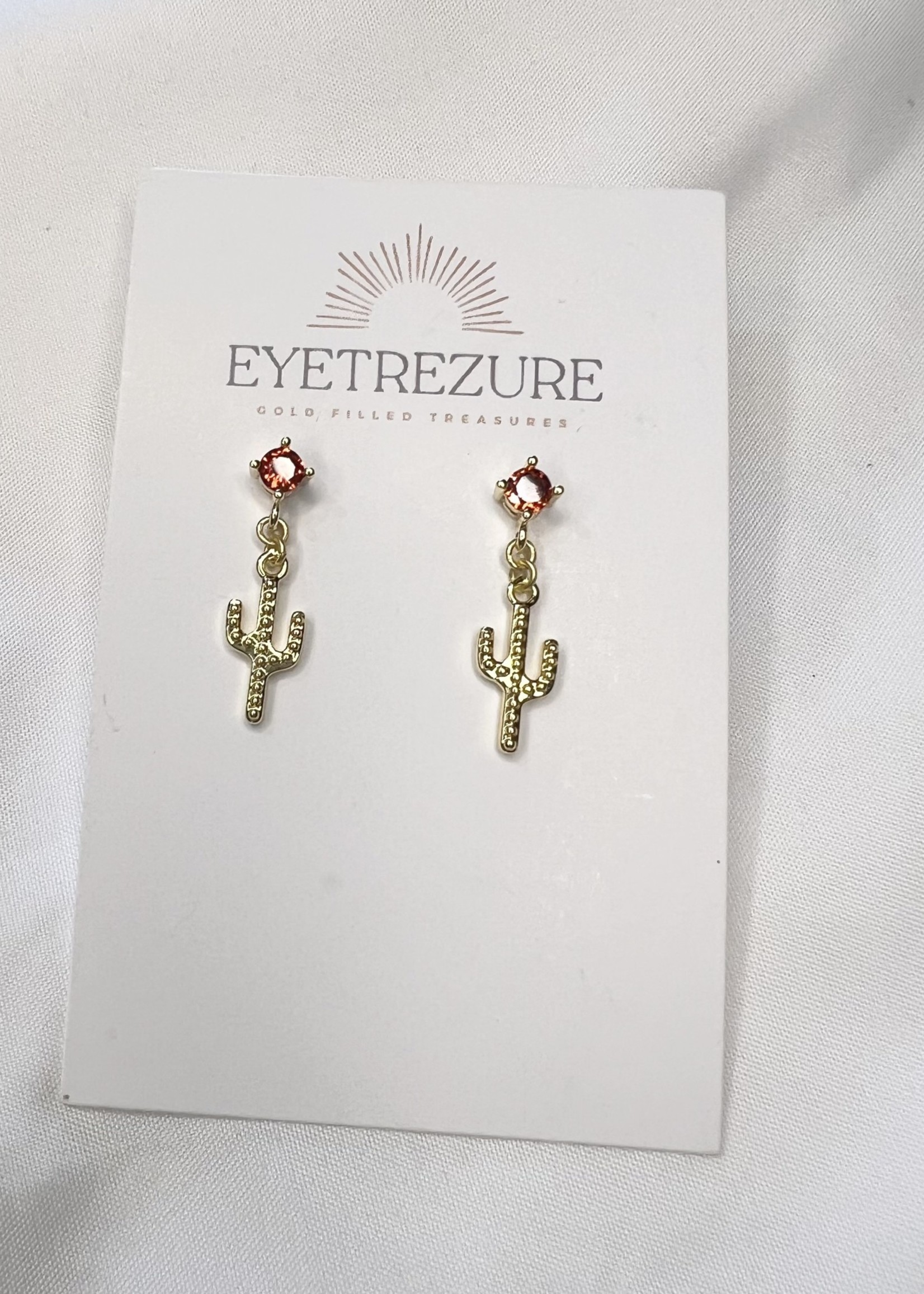Ruby Cactus Earrings