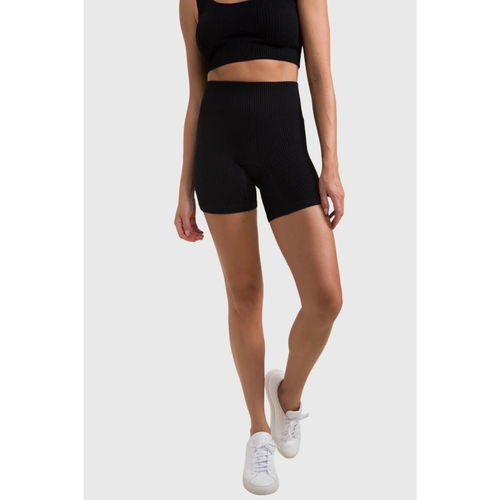 Mono B Ribbed Seamless High Waisted Short Shorts