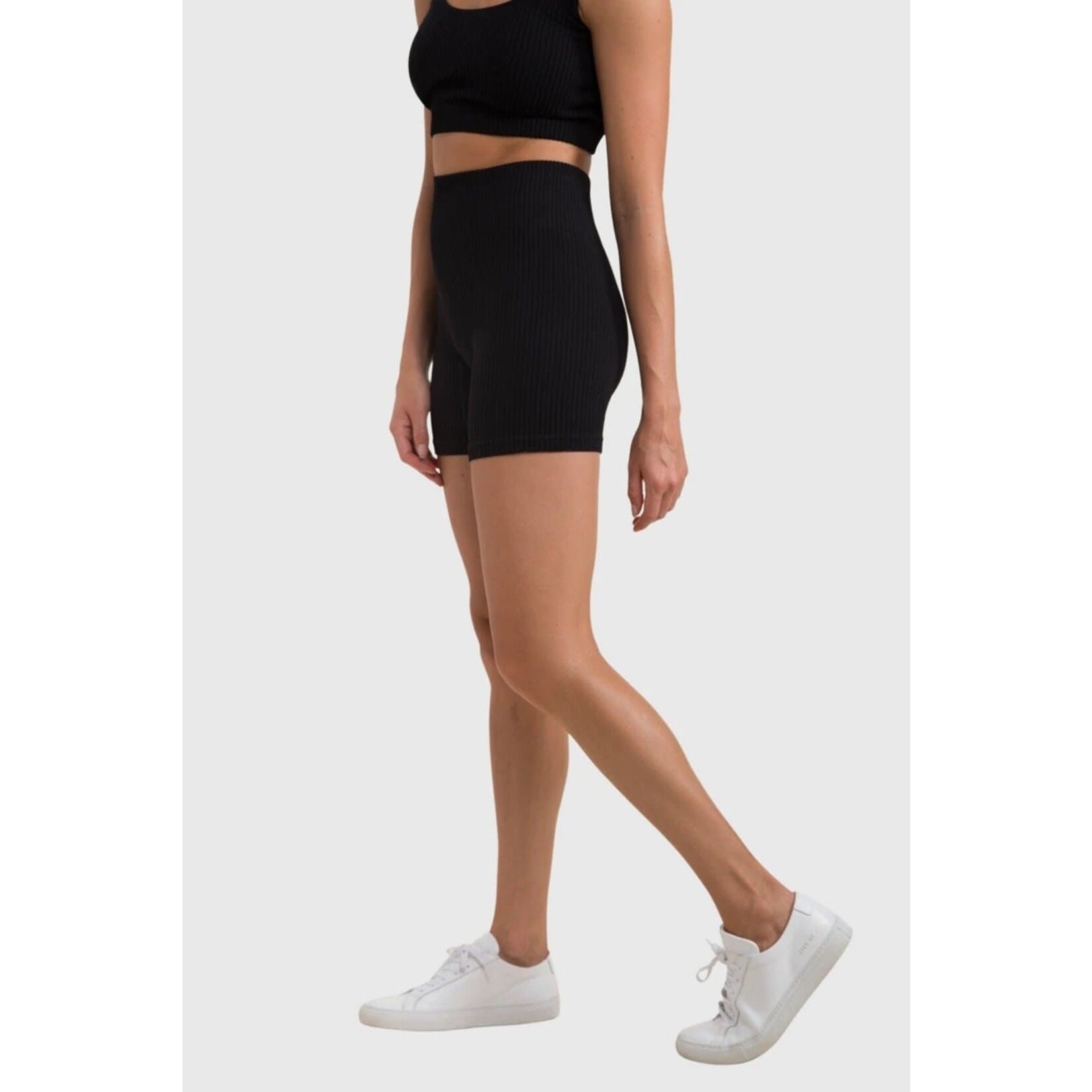 Mono B Ribbed Seamless High Waisted Short Shorts