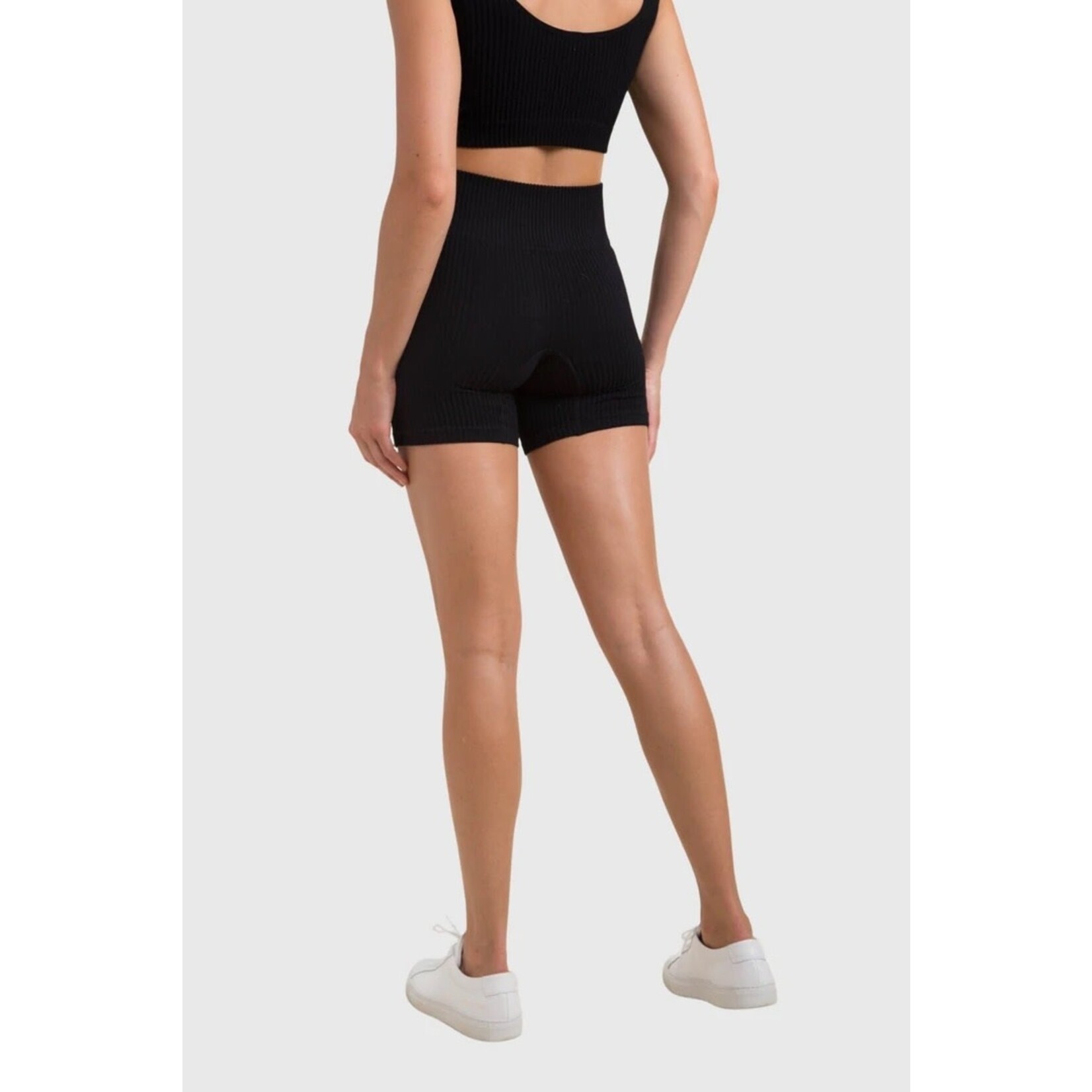 Mono B Ribbed Seamless High Waisted Short Shorts