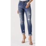 Risen Mid Rise Button Fly Skinny Jean