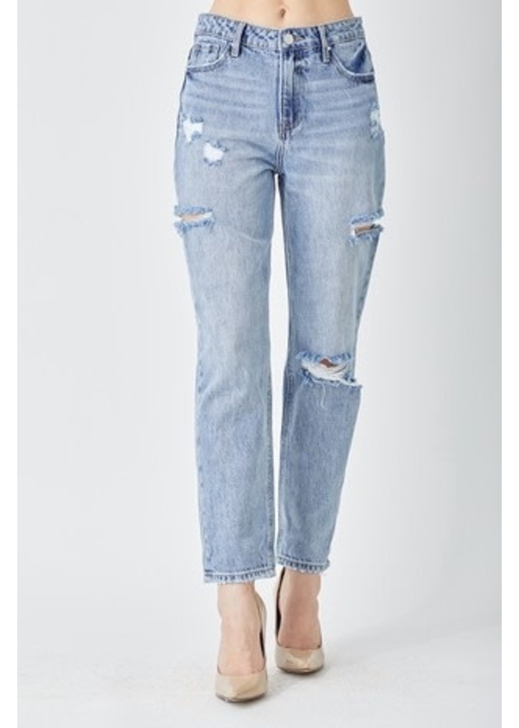 High-Rise Boyfriend Jeans - House of Drip Apparel