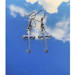 Comparison Kills Silver Cross Earrings