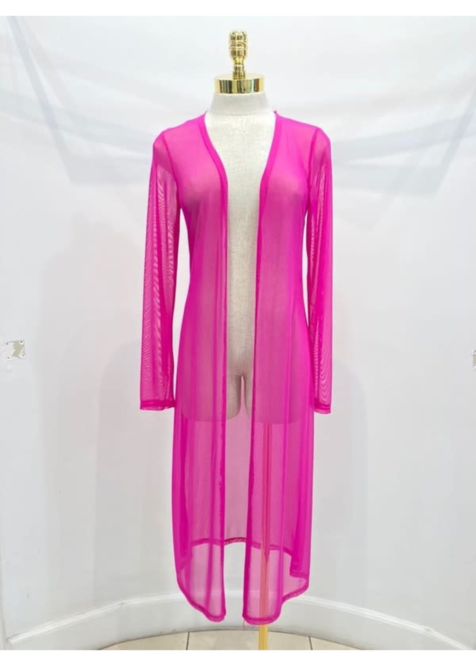 Mesh Long Sheer Duster Cardigan House of Drip Apparel