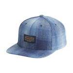 Pendleton Pendleton Plaid Flat Brim Hat; Navy Mix Ombre