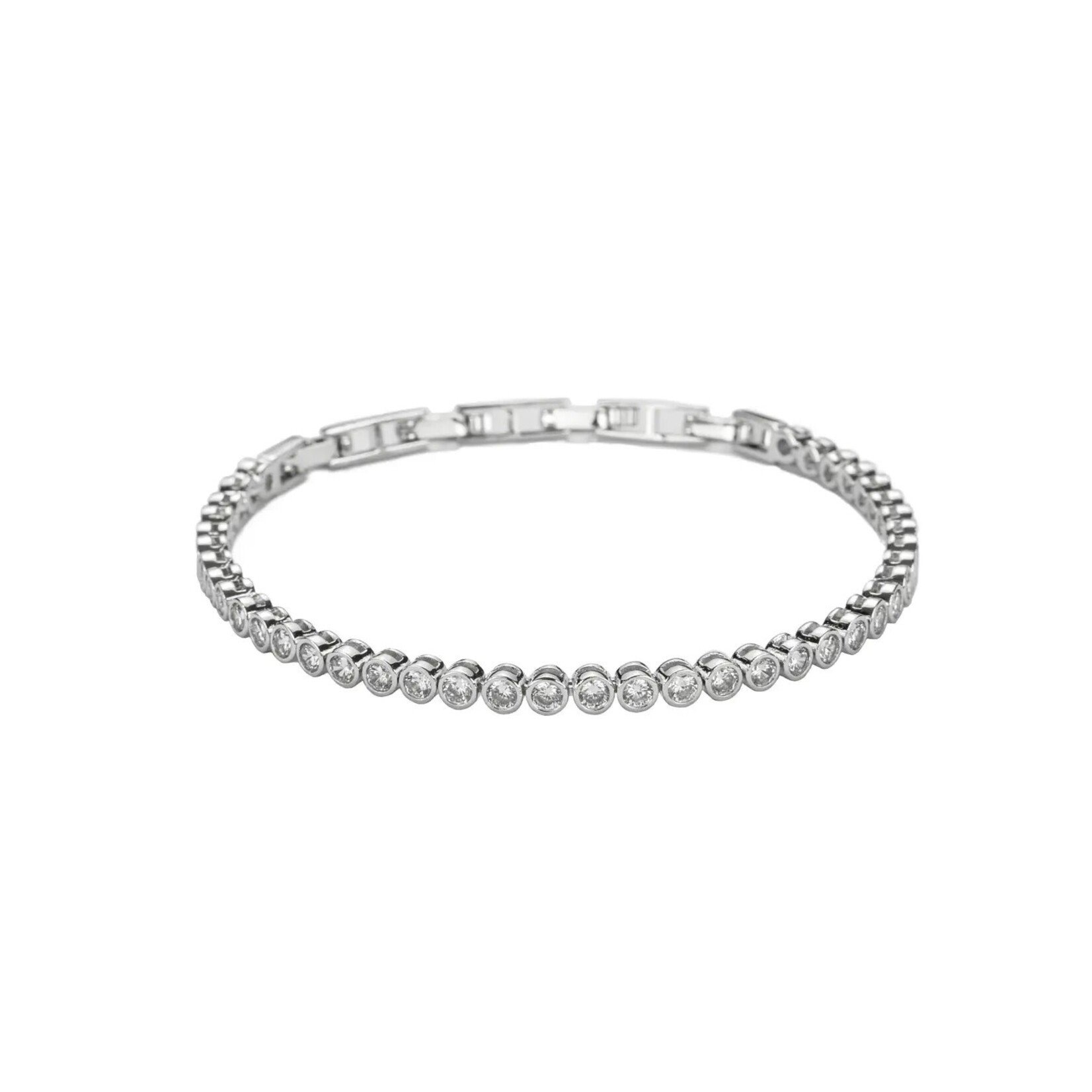 Brenda Grands Jewelry Silver Diamond Tennis Bracelet Links
