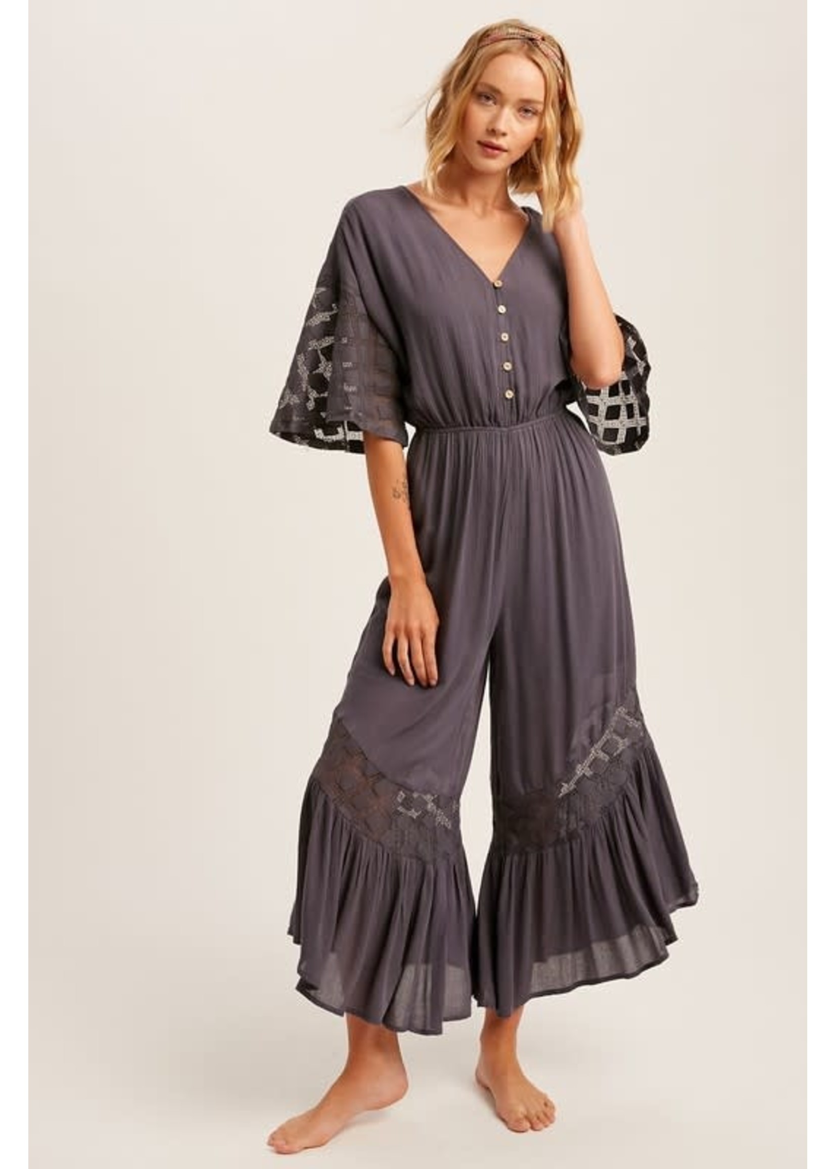 Ruffle Hem Jumpsuit