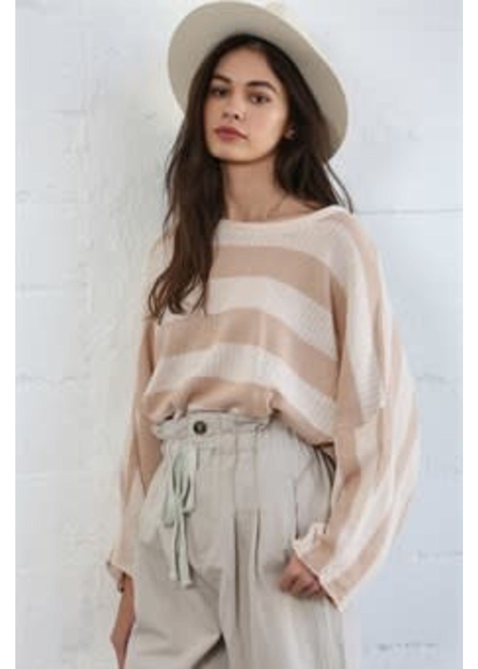 Boxy Stripe Knit Sweater