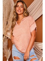 Just Peachy Mineral Washed Tee