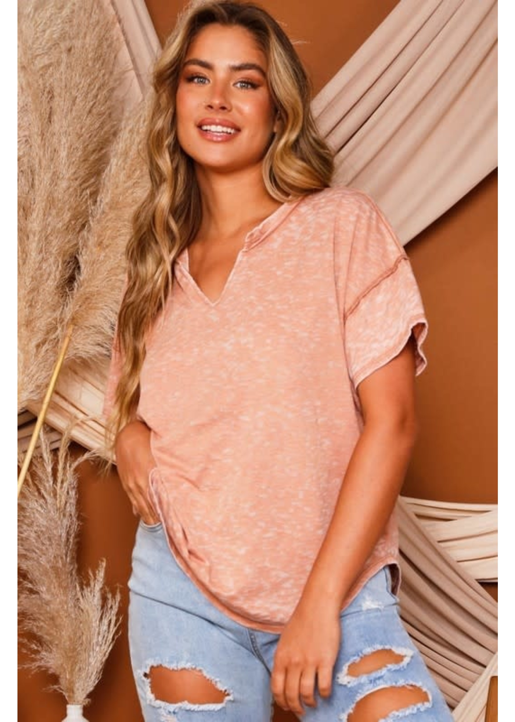 Just Peachy Mineral Washed Tee
