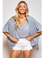 Slouchy V Neck Top