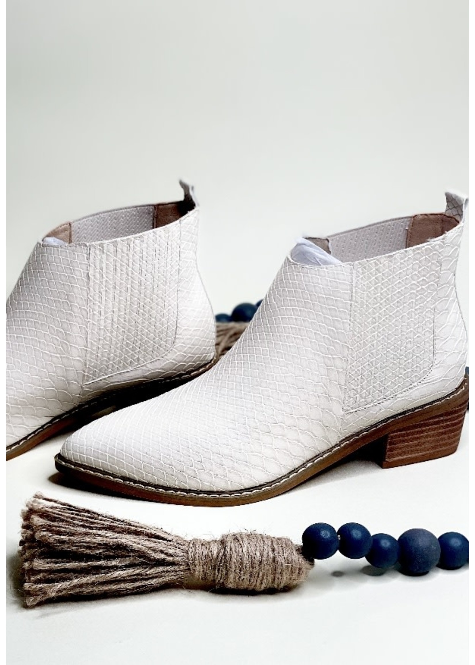 Natalie Snakeskin Bootie