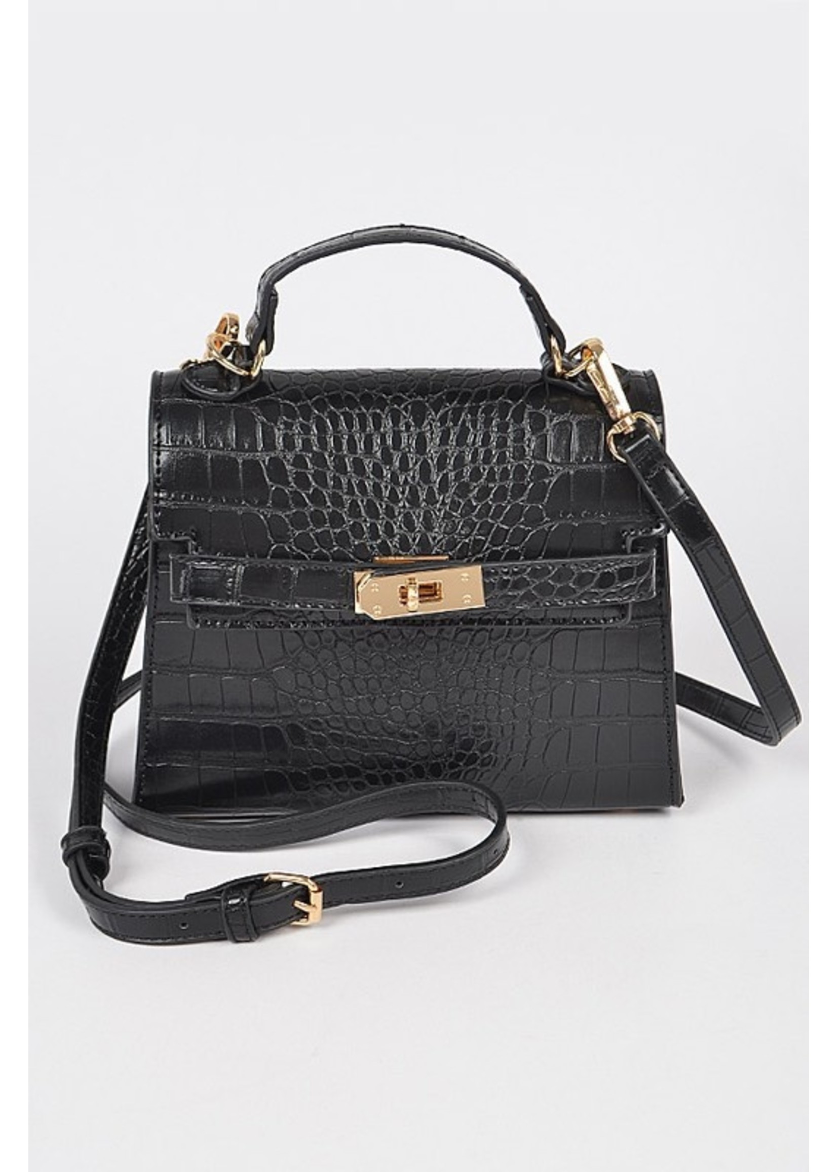 Faux Croc Mini - Black