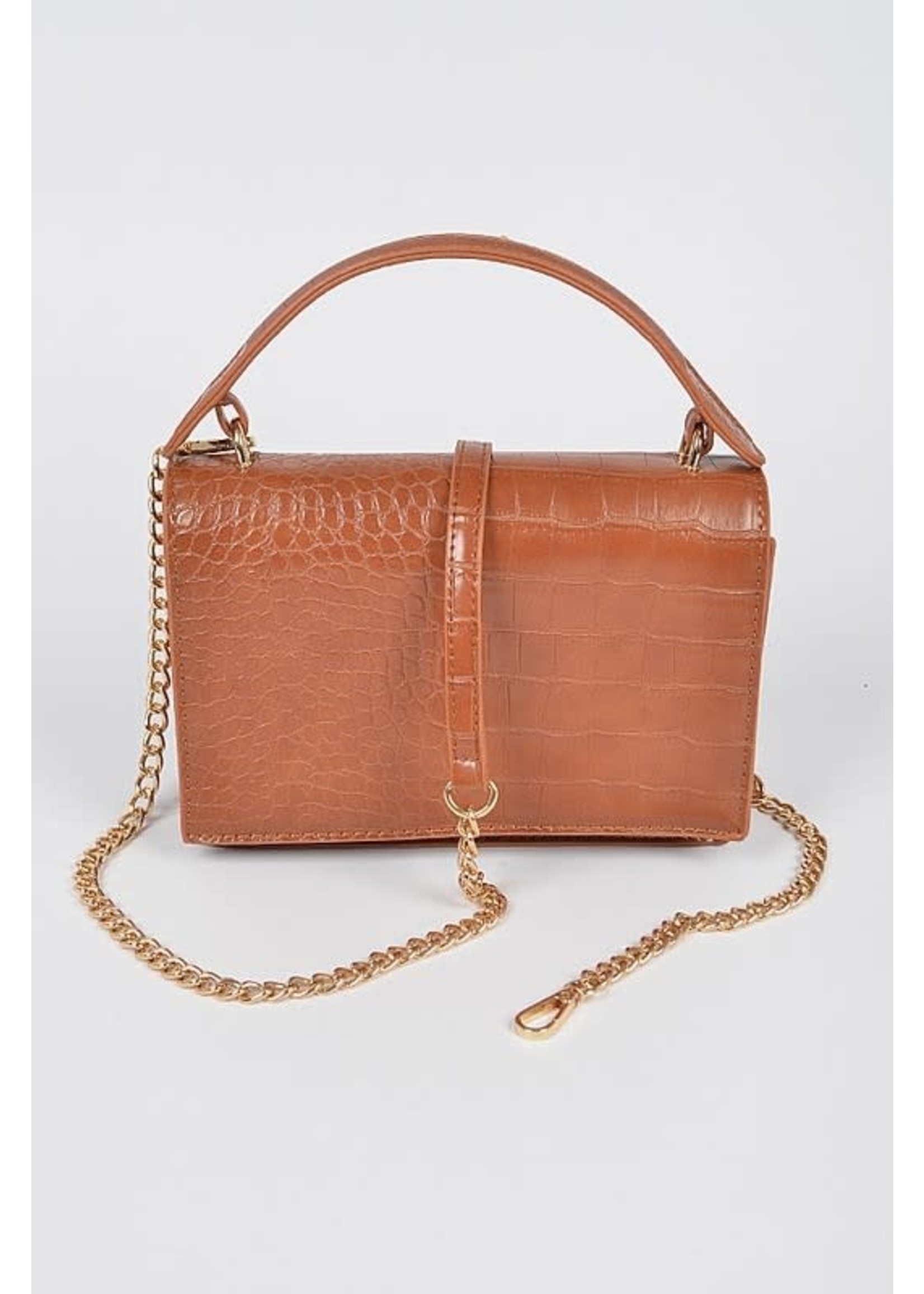 Faux Croc Crossbody