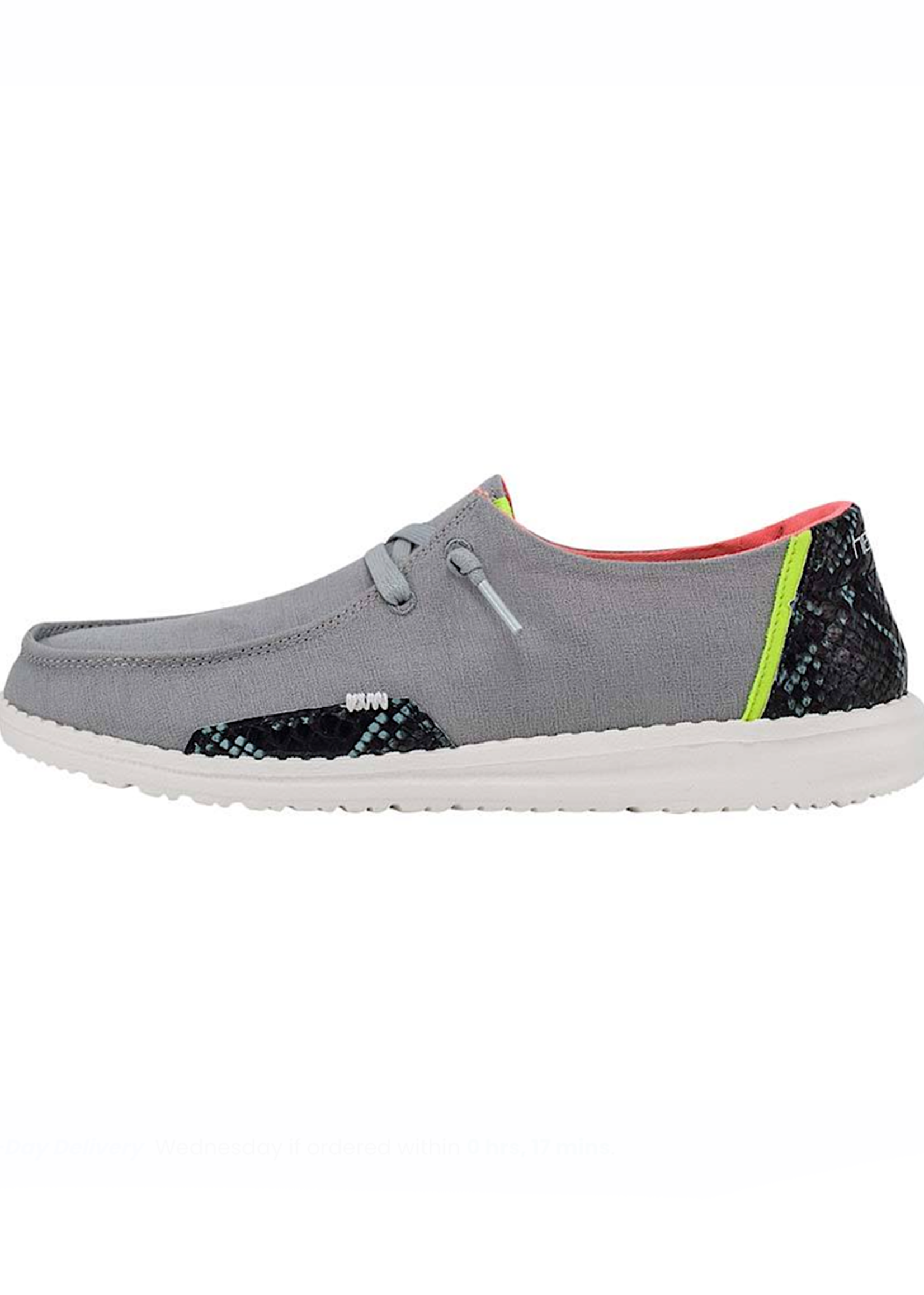 Hey Dude Wendy Snake Linen Steel Grey 