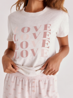 Z Lounge Z Supply Holiday Easy Love White Tee