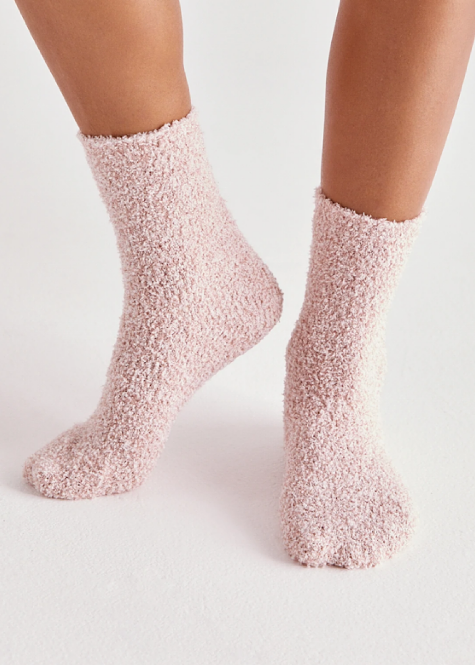 Z Supply Z Supply 2-Pack Plush Lip Socks Pink Sky