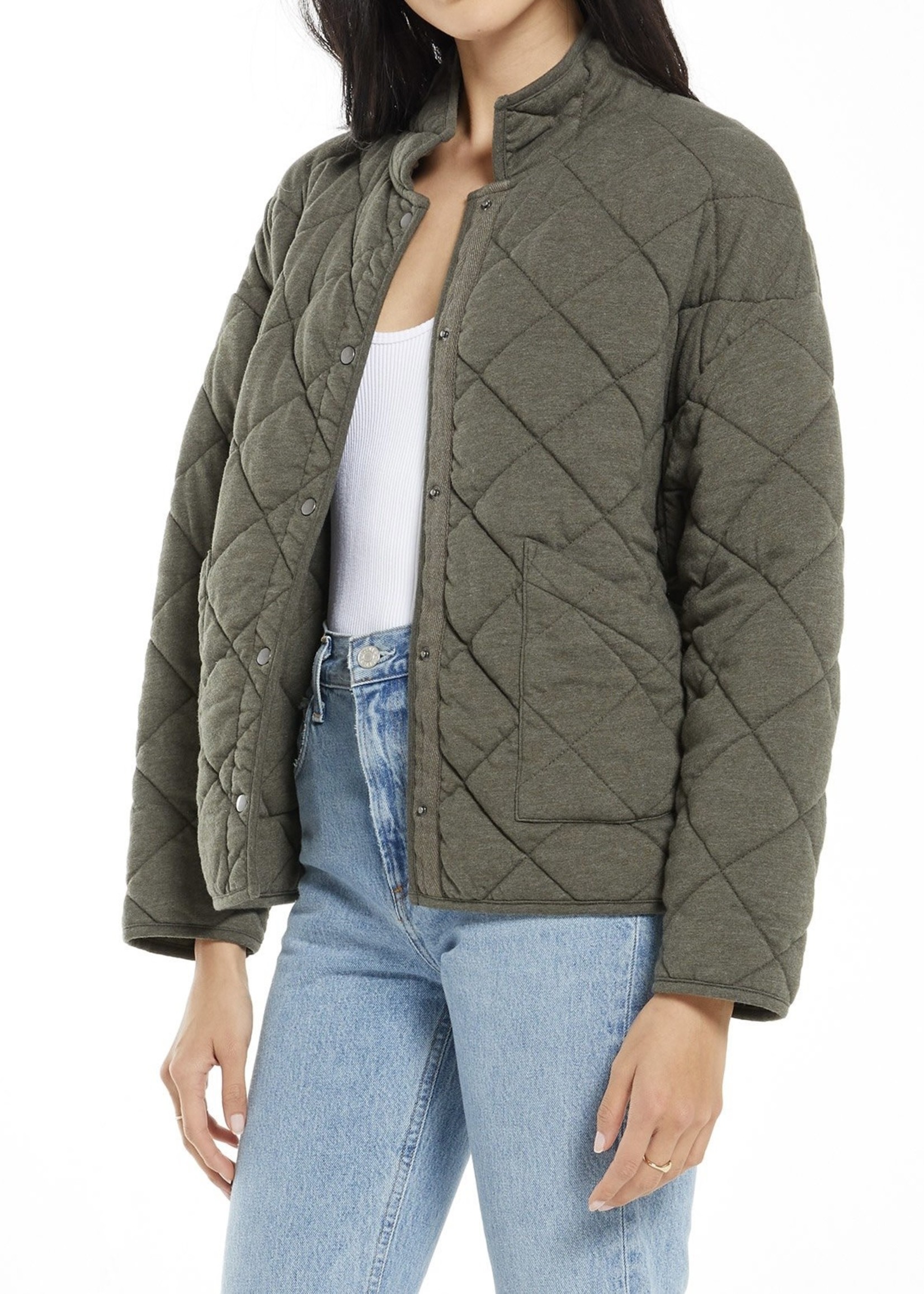 Z Supply Z Supply Olive Maya Quilted Jacket