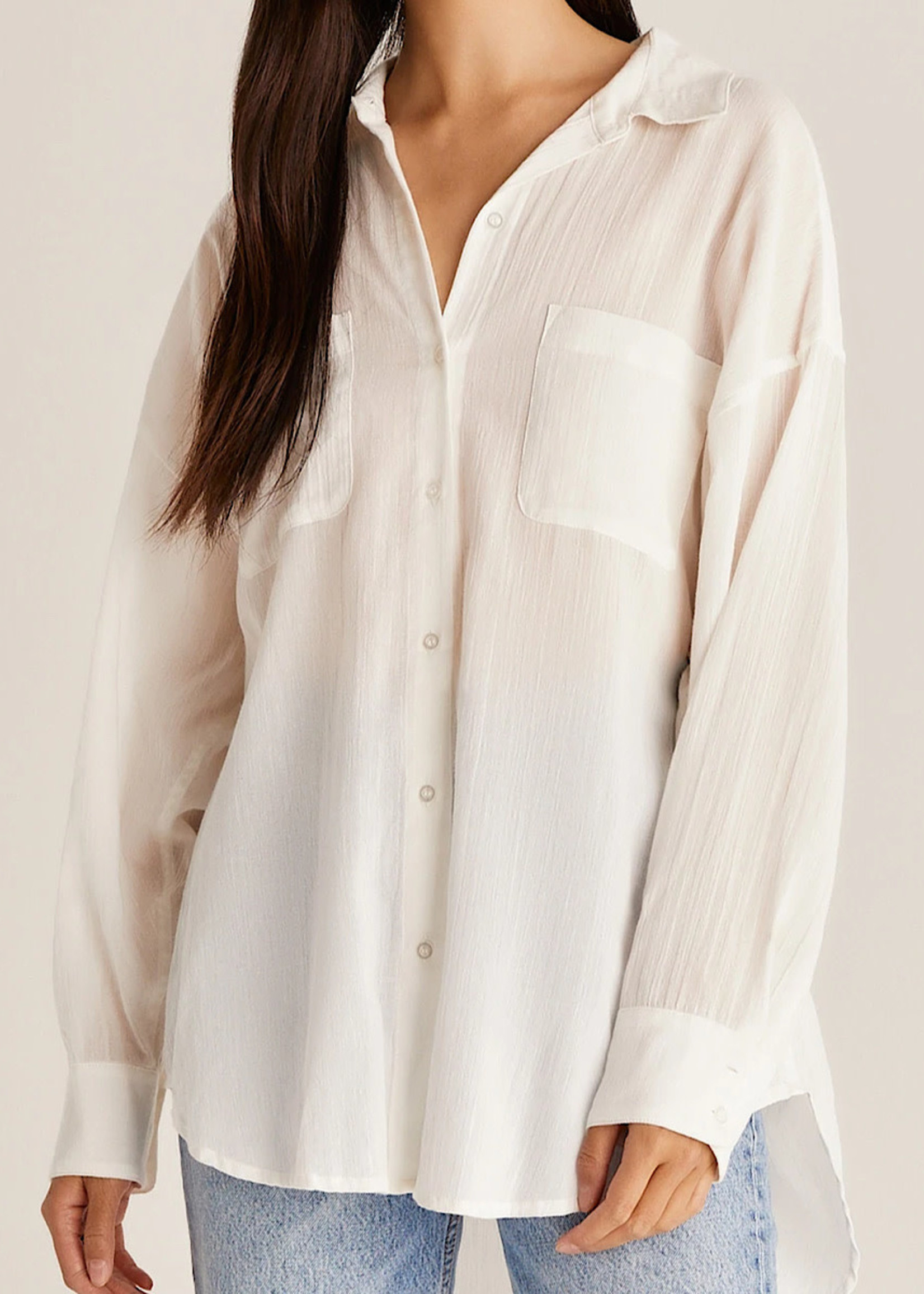 Z Supply Z Supply Lalo Button Up Top White