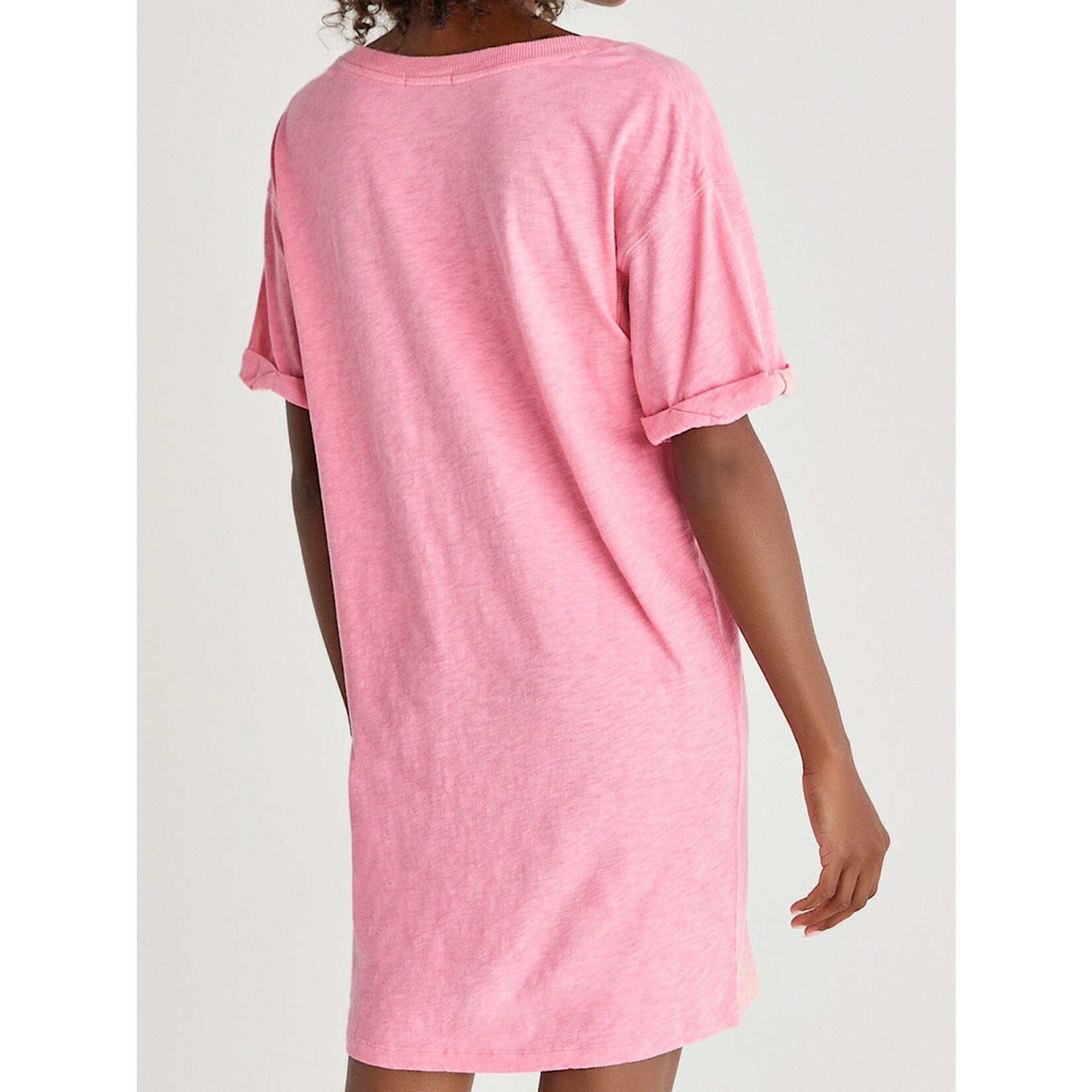 Z Supply Z Supply V-Neck T-shirt Dress Flamingo