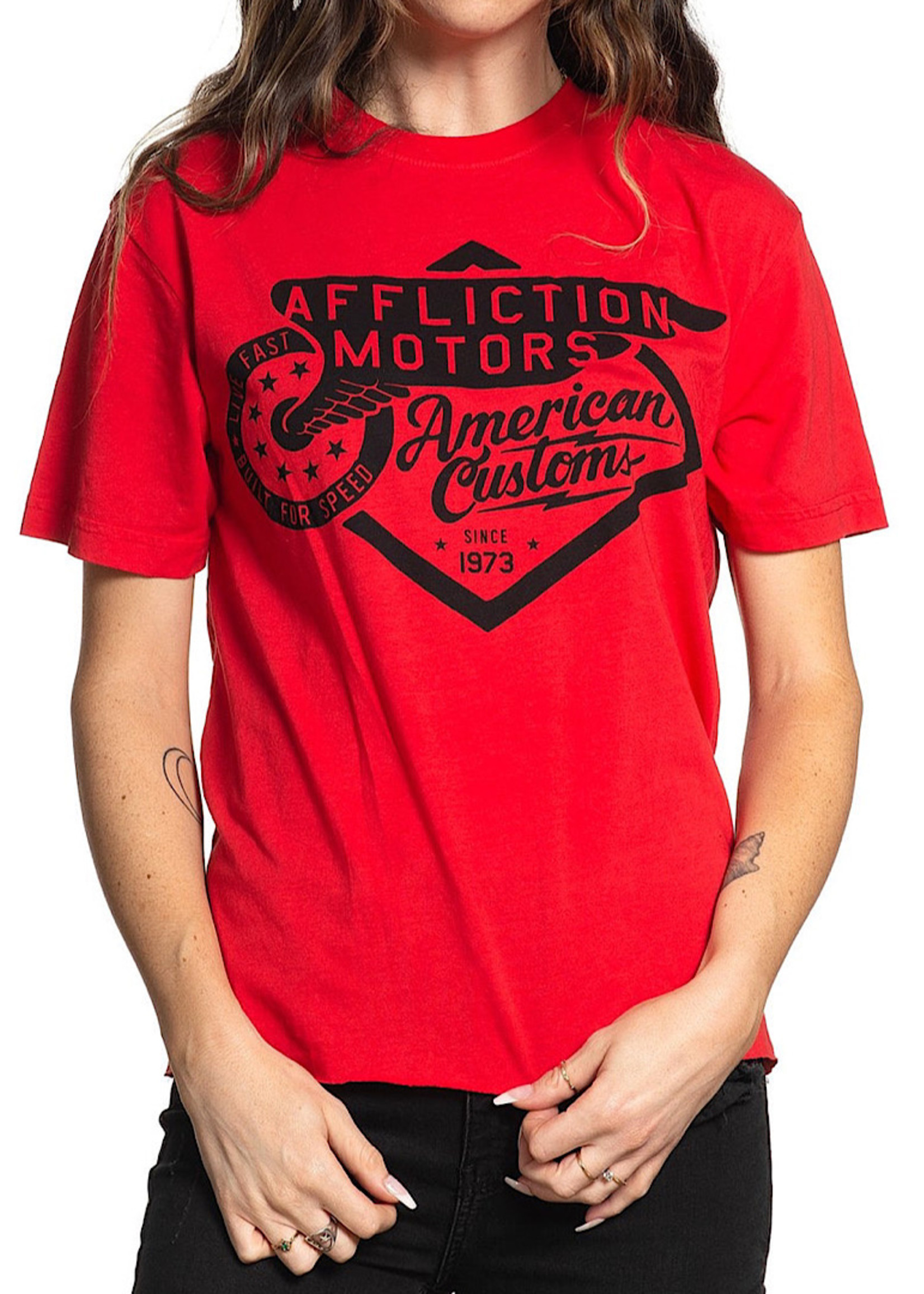 Affliction Hibiscus Rolling Motors S/S Tee