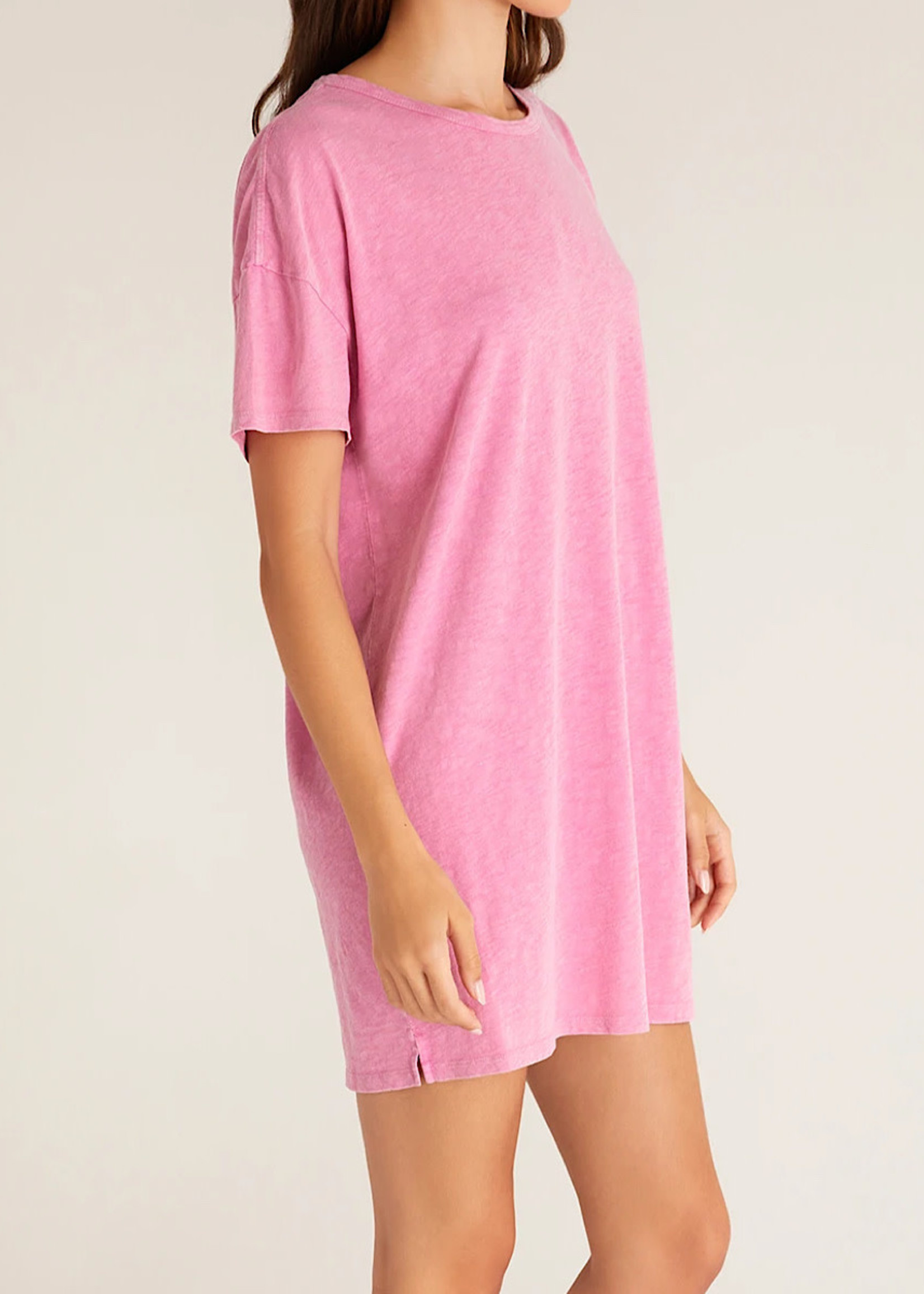 Z Supply Z Supply Relaxed T-Shirt Dress Orchid Pink