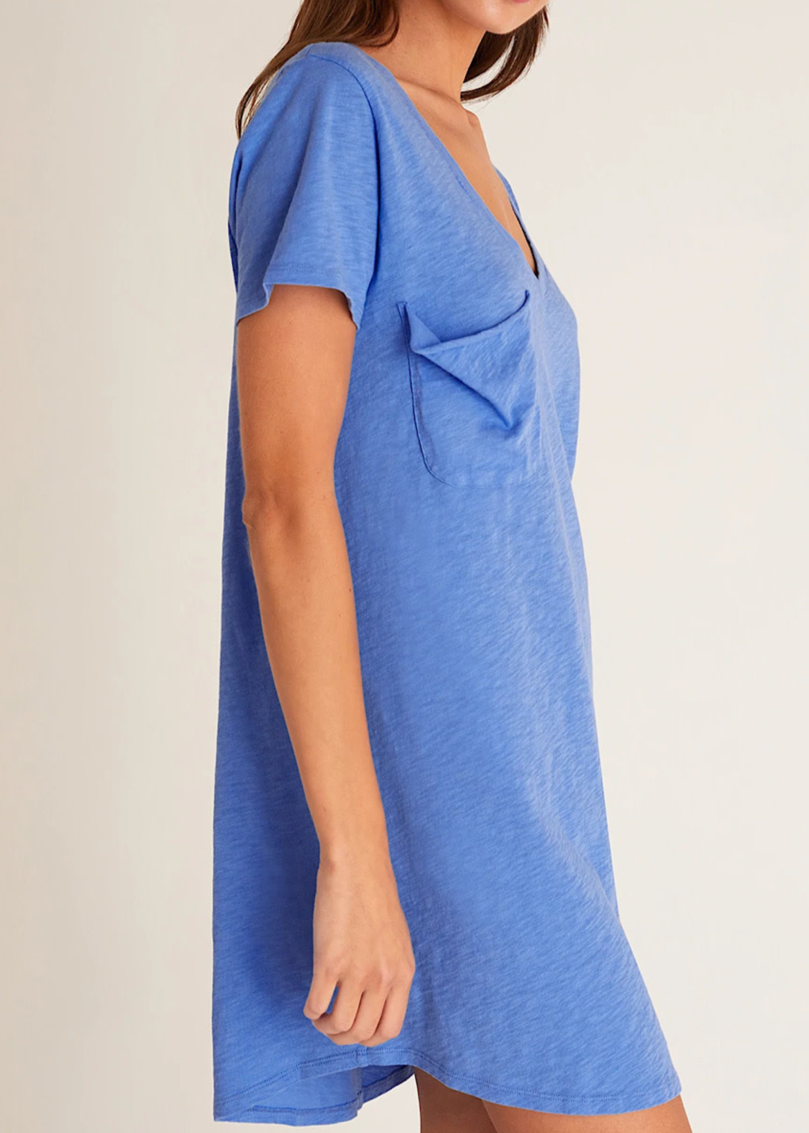 Z Supply Z Supply The Pocket Tee Dress Pacific Blue