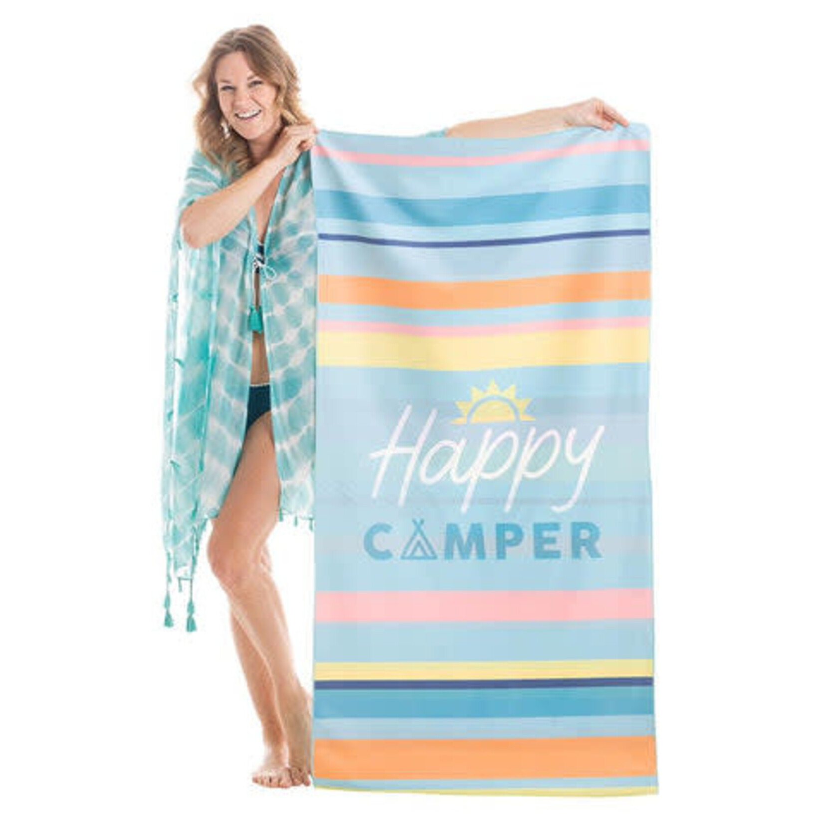 Happy Camper Quick Dry Beach Towel