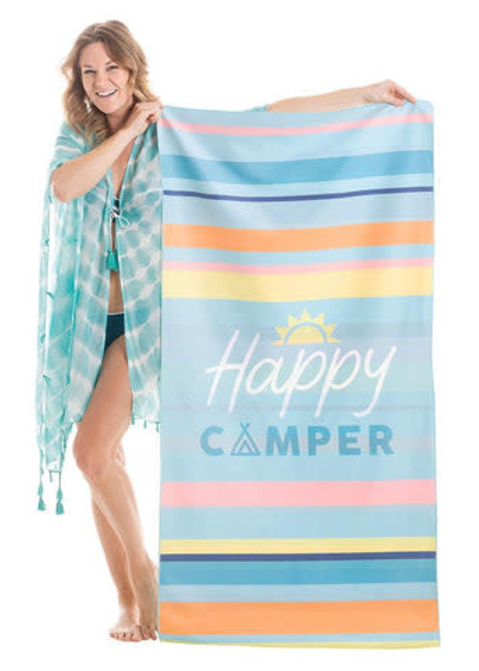 Happy Camper Quick Dry Beach Towel