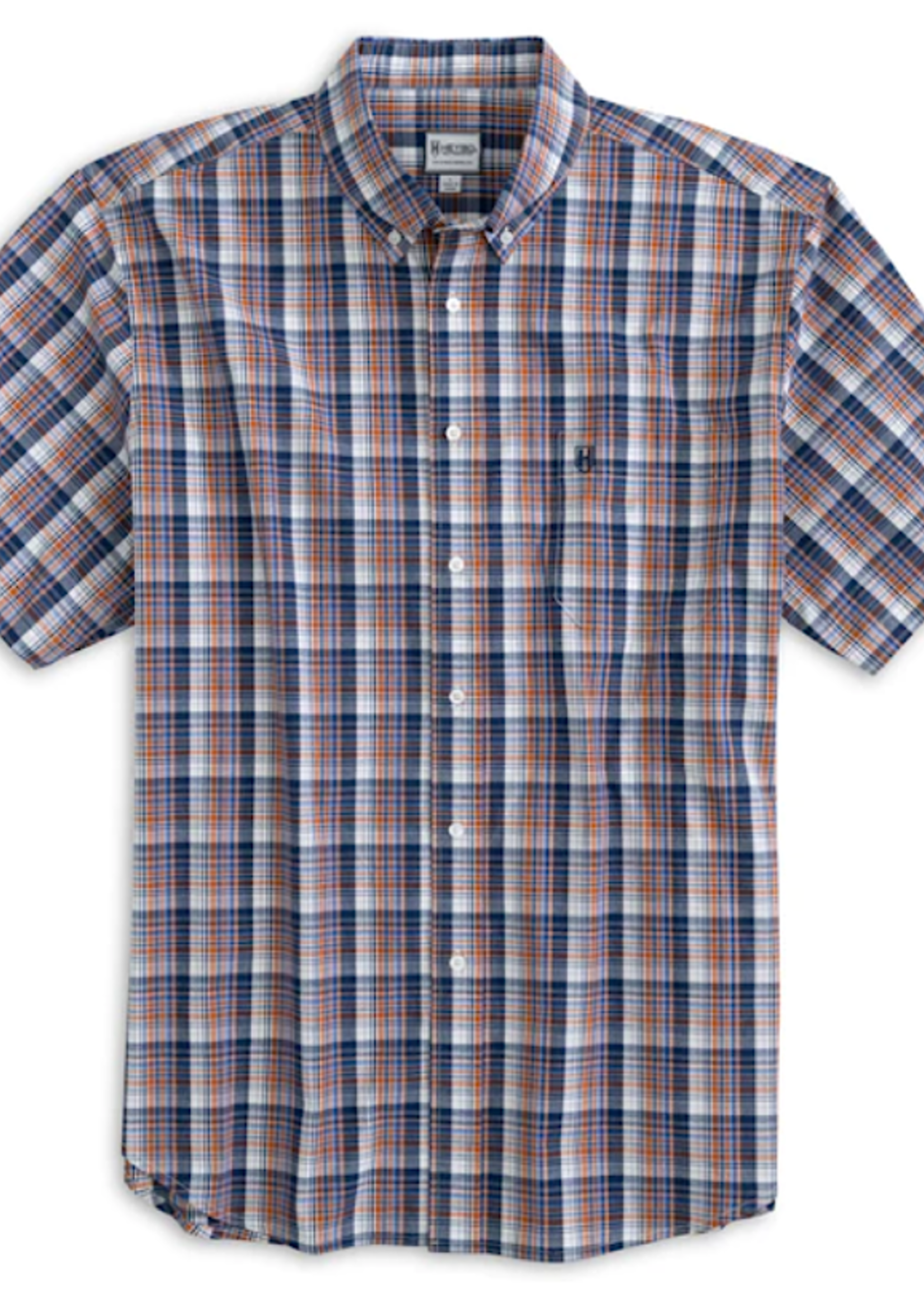 Heybo The Augusta S/S Dress Shirt Navy/Brown/Royal