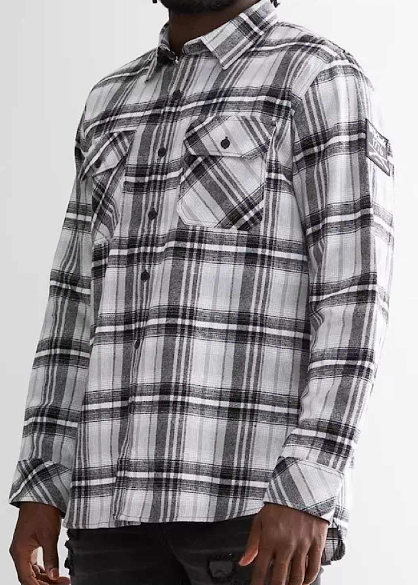 Howitzer Defeat L/S Flannel-White