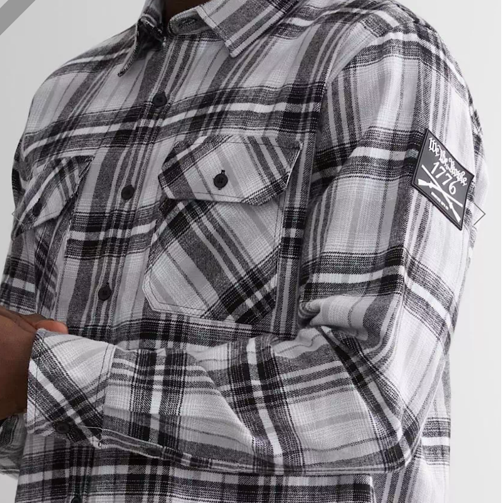 Defeat L/S Flannel-White