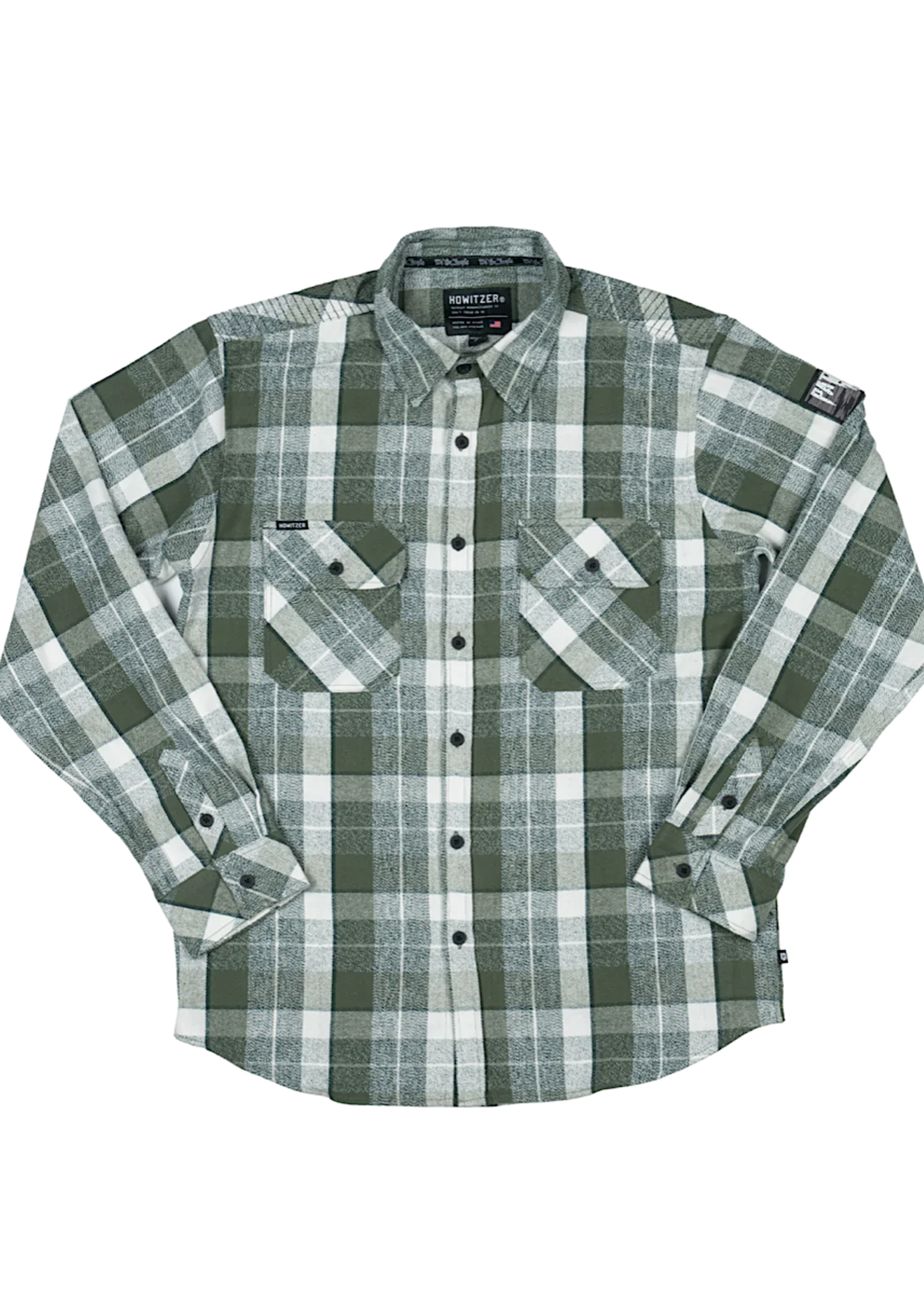 Howitzer Gorge L/S Flannel -Olive Cream