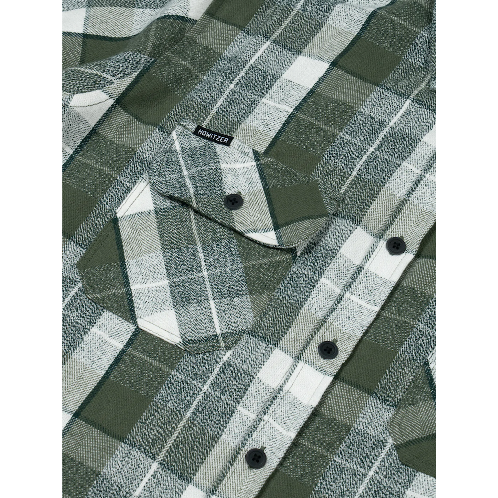 Gorge L/S Flannel -Olive Cream