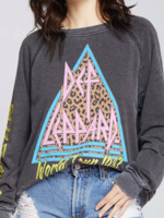 Recycled Karma Black Def Leppard World Tour L/S Burnout Sweatshirt