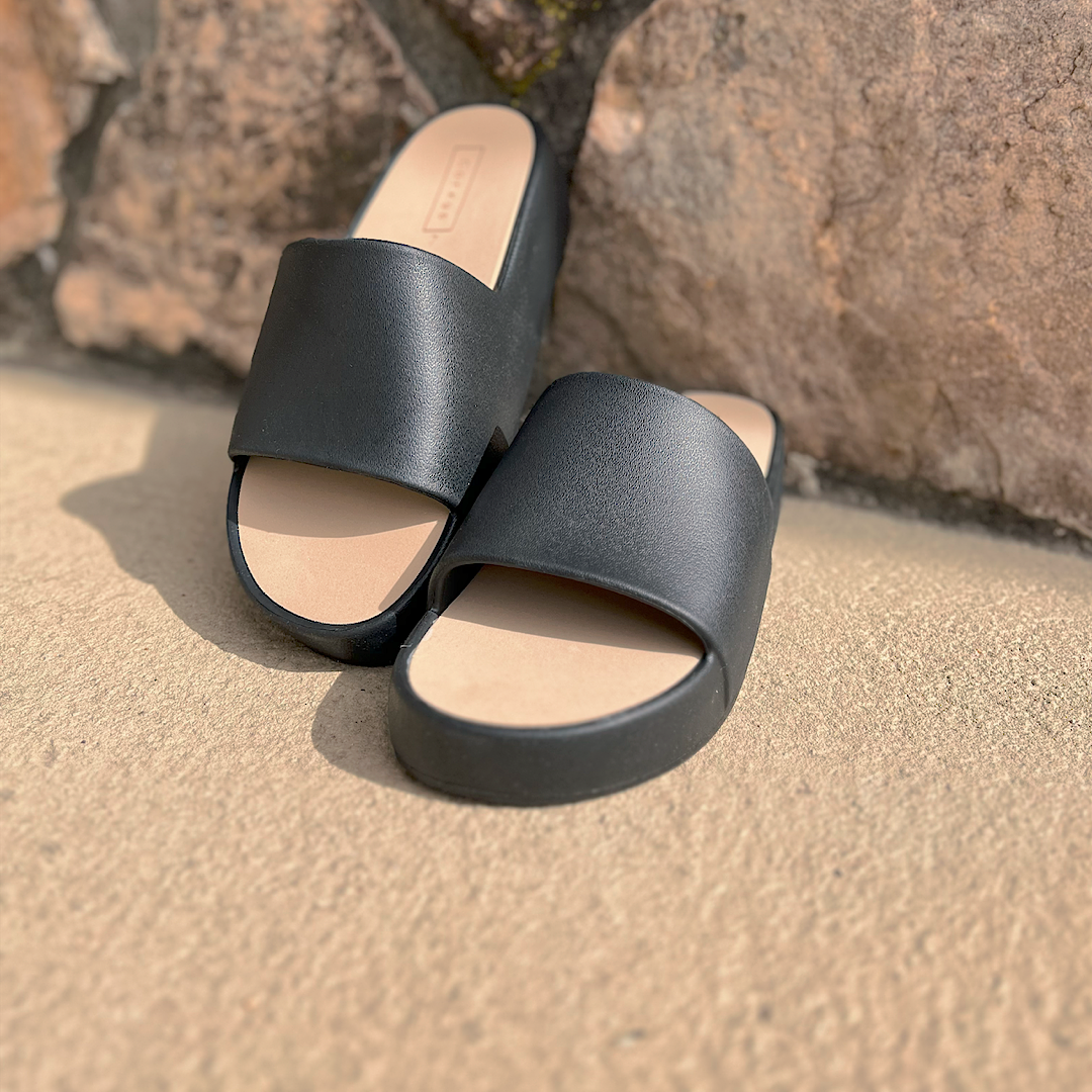 Corkys Popsicle Black Slides Main Street Boutique