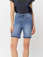 Judy Blue Judy Blue Medium Wash High Waist Release Hem Shorts JB150177