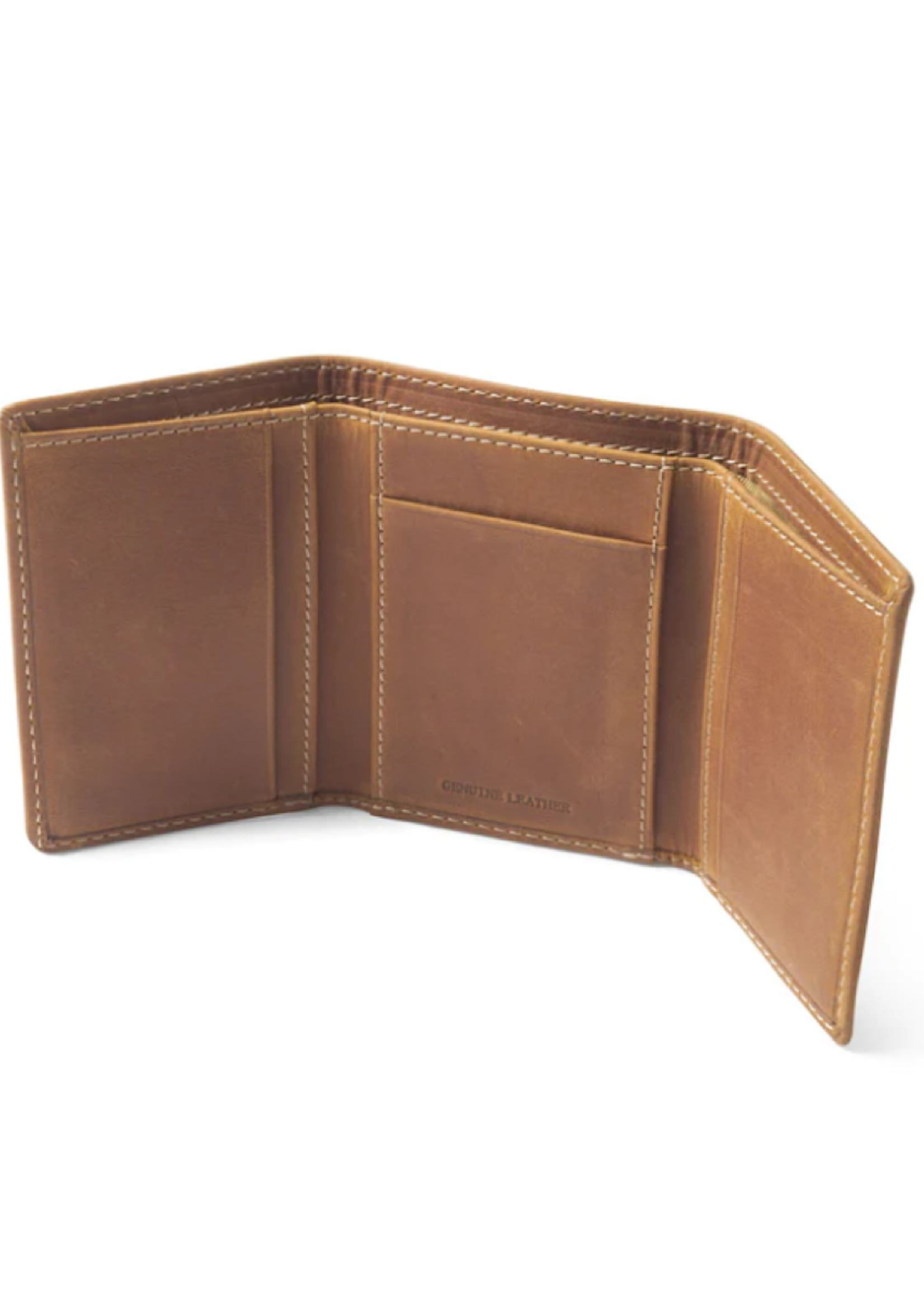 Heybo Leather Tri-Fold Wallet Brown