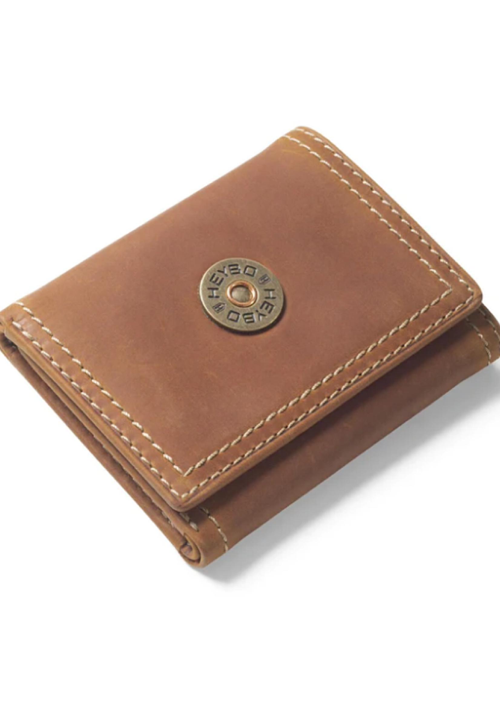 Heybo Leather Tri-Fold Wallet Brown