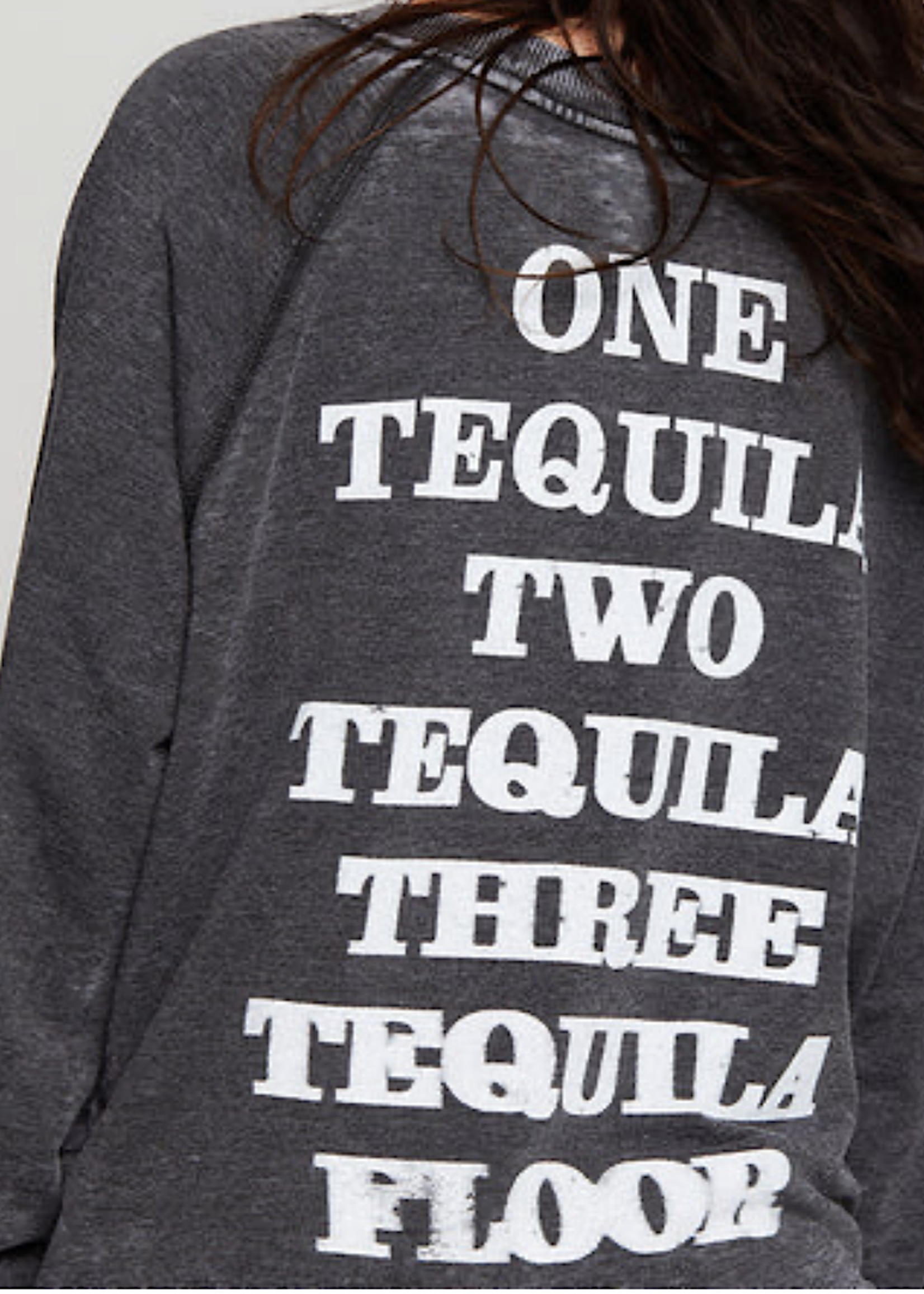 Recycled Karma Tequila Por Favor Black Sweatshirt