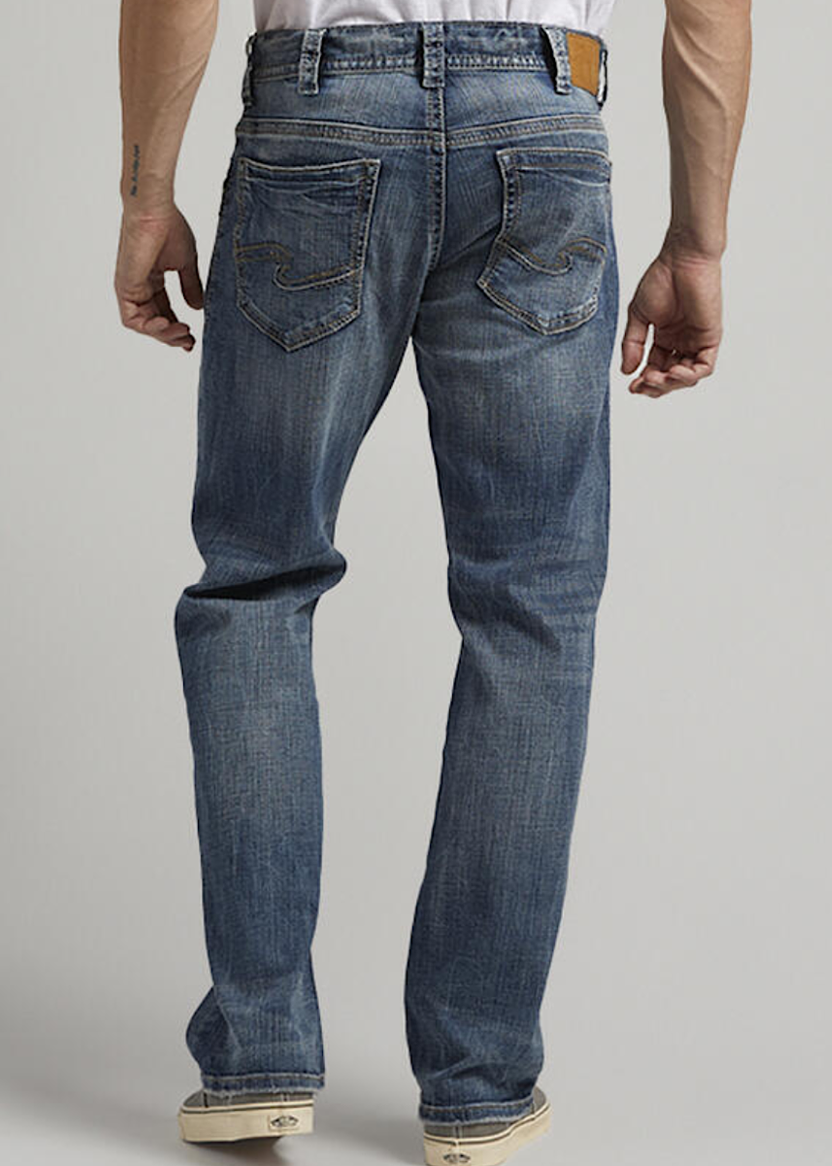 Men's Silver Gordie Loose  Fit Straight Leg Jean
