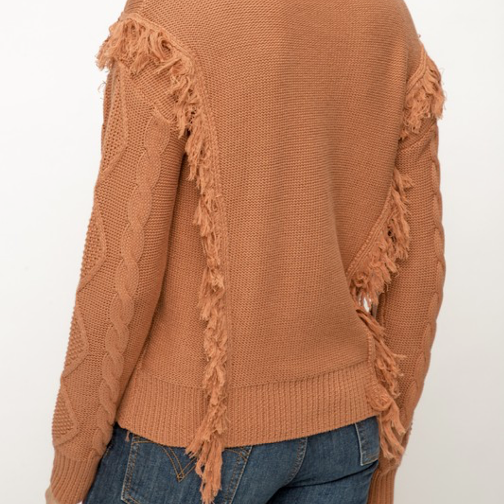 Rust Cable Knit Sweater