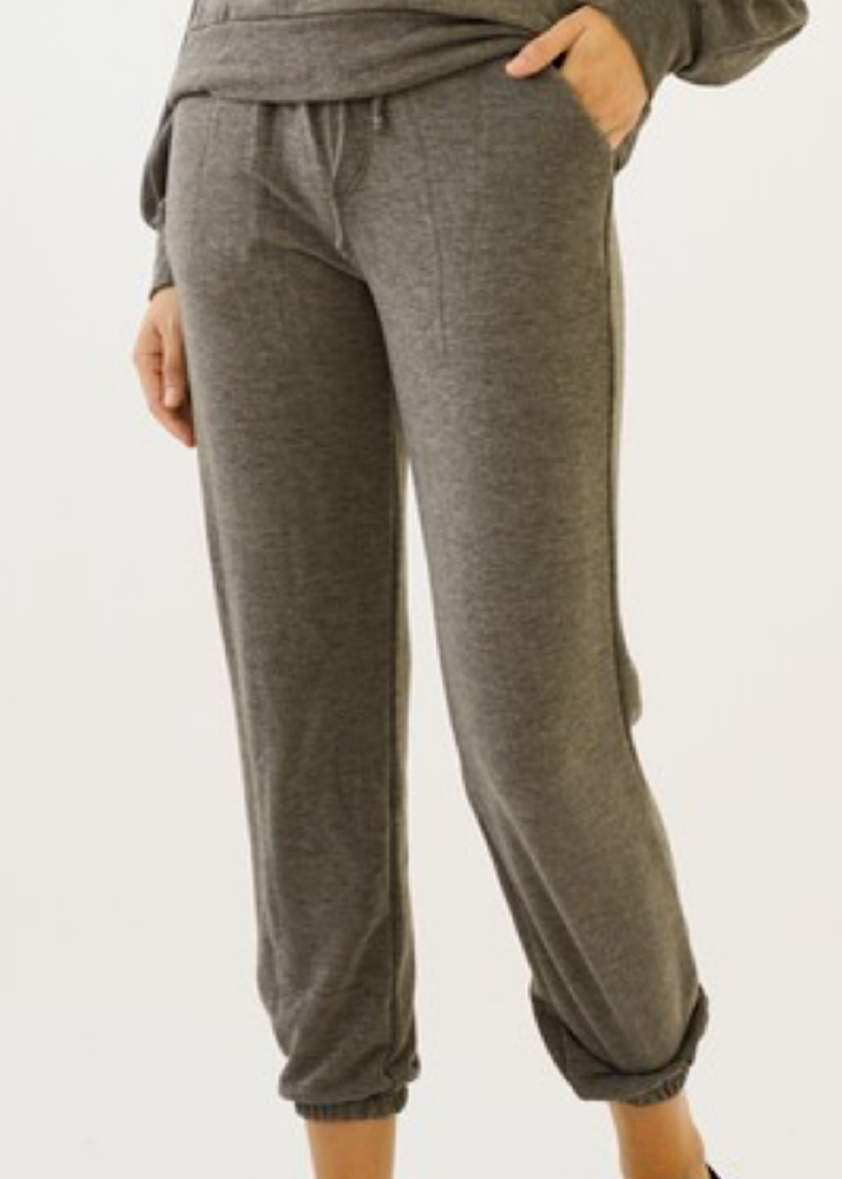 Charcoal Brushed Terry Joggers