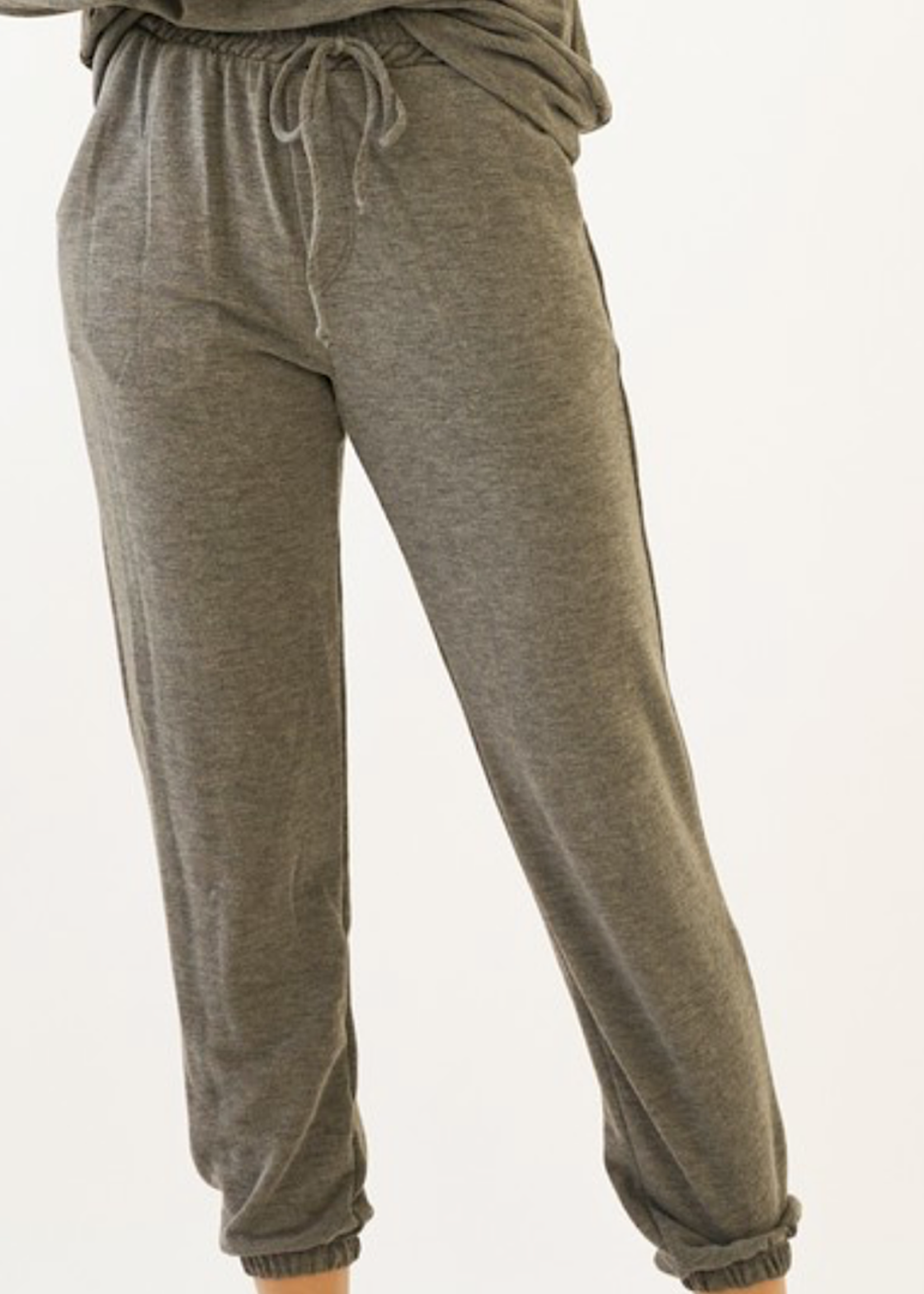 Charcoal Brushed Terry Joggers